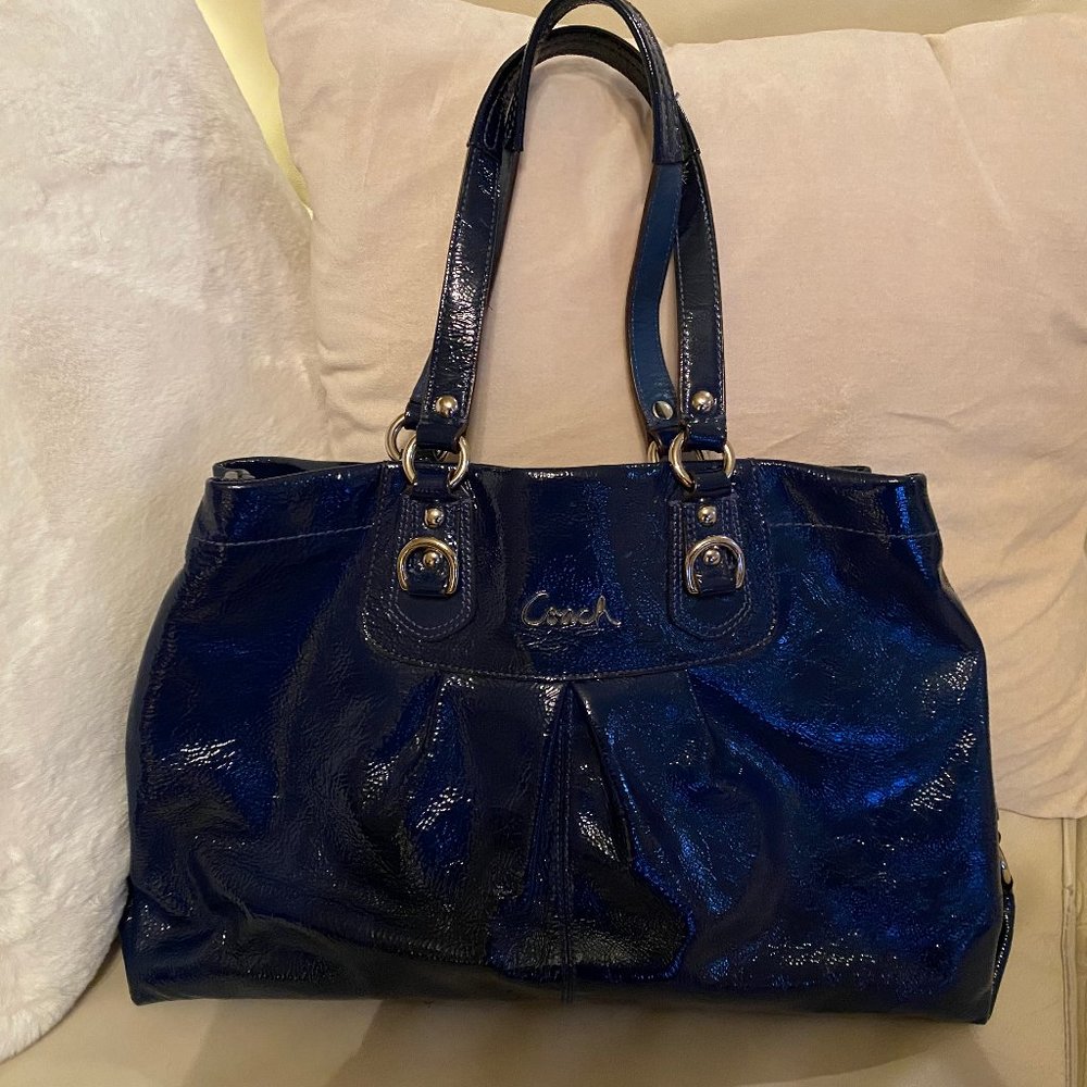 Coach Bag! Gorgeous and in excellent condition! Beautiful blue patent leather!